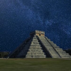 chichen itza, mexico, pyramid, milky way, night, mayans, archaeology, archaeological site, stars, starry sky, starry night, landmark, famous, places of interest, chichen itza, mexico, mexico, mexico, mexico, mexico, pyramid